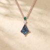 Emerald and Diamond Accented Necklace with Kite Cut Alexandrite3