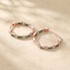 Emerald and Pearl Vintage Style Huggie Earrings with Milgrain Edges (3)