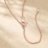 Hexagon Cut Moss Agate Necklace with Fishtail Diamond Accented Pendant – Gift for Her (2)