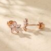 Marquise Moissanite Spiral Blossom Stud Earrings (5)