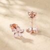 Marquise Moissanite Spiral Blossom Stud Earrings (8)