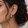 Moissanite Criss Cross Earrings with Pear Cut Gemstones (1)
