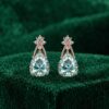 Moissanite Criss Cross Earrings with Pear Cut Gemstones (2)