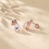 Moissanite Criss Cross Earrings with Pear Cut Gemstones (4)
