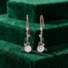 Moissanite Nature Inspired Branch Earrings with Round Cut Gemstones (2)