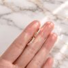 Moissanite Round Cut Huggie Hoop Earrings with Shared Prong Setting (2)