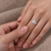 Nature-Inspired Pear Moissanite Engagement Ring Set with Leaf-Carved Band (4)