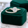 Oval-Cut Moissanite Bridal Ring Set in Yellow Gold (2)