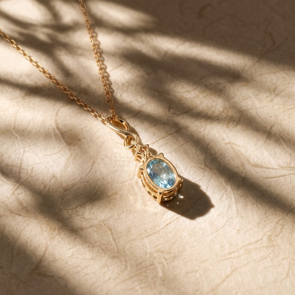 Oval Cut Moss Agate Diamond Accent Infinity Necklace2