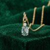 Oval Cut Moss Agate Diamond Accent Infinity Necklace6