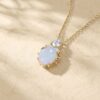 Oval Cut Natural Opal Necklace with Elegant Filigree Details (4)