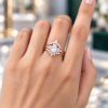 Pear-Cut Moissanite 3PCS Engagement & Wedding Ring Set (2)