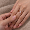 Pear-Shaped Lab Pink Opal Engagement & Wedding Ring Set – Nature Inspired (4)