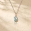 Pear-Shaped Moss Agate Infinity Pendant Necklace2