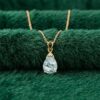 Pear-Shaped Moss Agate Infinity Pendant Necklace3