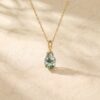 Pear-Shaped Moss Agate Infinity Pendant Necklace5