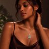 Pear-Shaped Moss Agate Infinity Pendant Necklace6