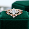 Princess Cut Moissanite Engagement & Wedding Ring Set – Infinity Style (10)