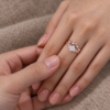 Princess Cut Moissanite Engagement & Wedding Ring Set – Infinity Style (9)