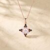 Princess Cut Moissanite Multi Gemstone Compass Necklace4