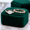 Round-Cut Moissanite 2PCS Vintage Engagement & Wedding Ring Set (5)