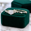 Round-Cut Moissanite Engagement Ring Set – Unique Bridal Set (4)