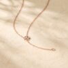 Round Moissanite Shooting Star Charm Necklace2