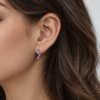 Sapphire Stud Earrings with Graduated Round-Cut Gemstones (1)