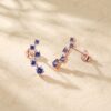 Sapphire Stud Earrings with Graduated Round-Cut Gemstones (3)