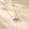 Two Stone Moissanite Toi Et Moi Necklace with Pear & Emerald Cuts1