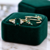 Unique 2-Piece Emerald Wedding Ring Set – Nature-Inspired Bridal Set (4)